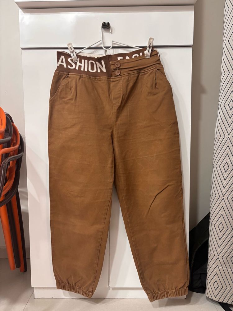 Fashion Elastic Waist Pants