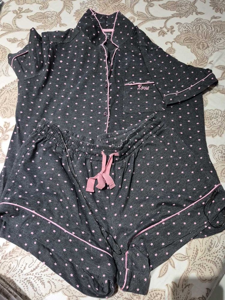 Cute Star Print Shorts Set