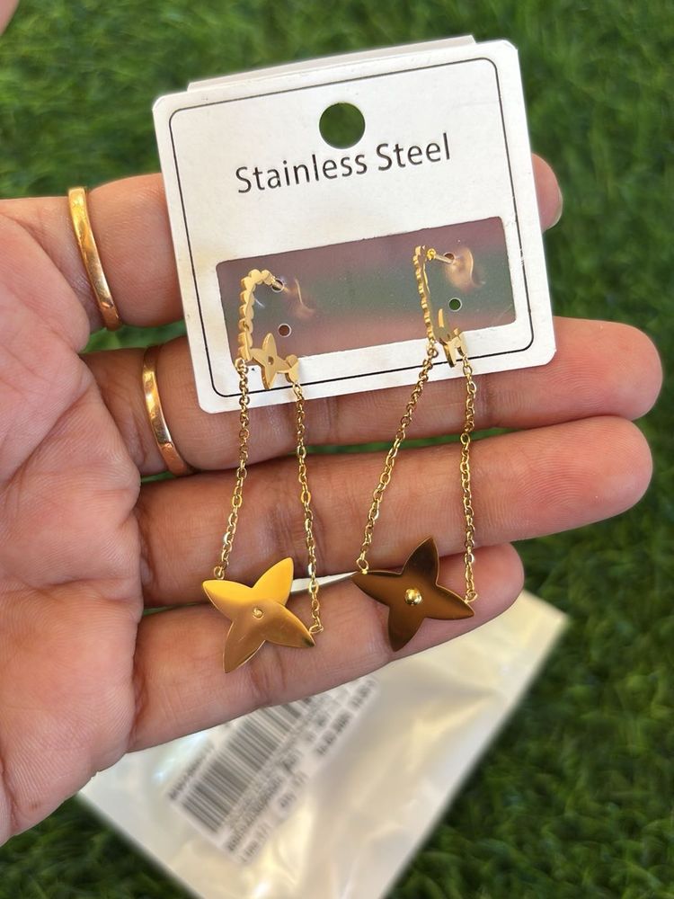 Elegant Star Drop Earrings