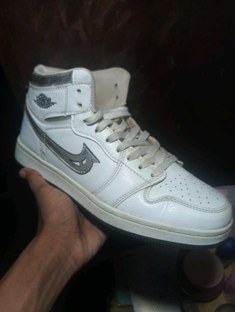 Classic White High-Top Sneakers