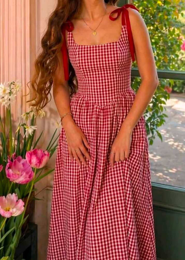 Red Gingham Sundress