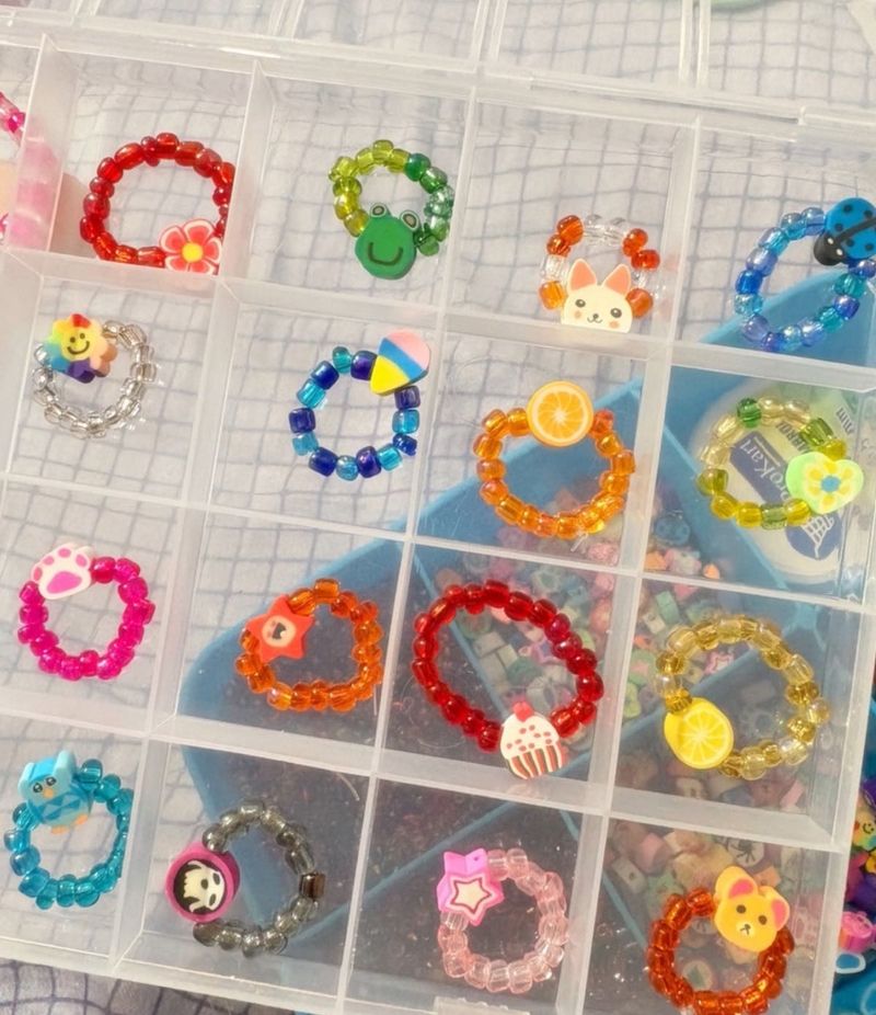 Cute Beaded Rings ( any 2)