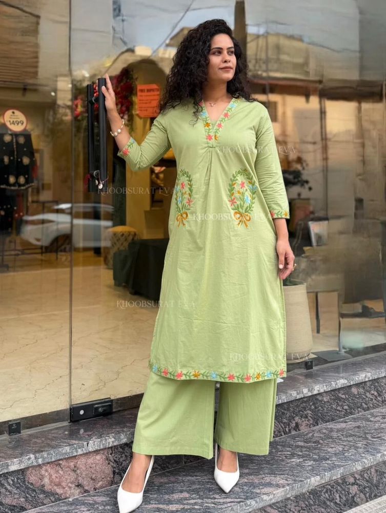 Sea Green trendy co-ord set