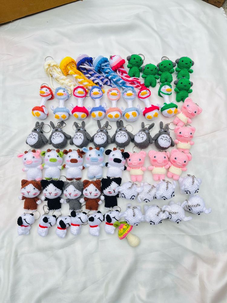 Handmade Crochet Animal Keychains
