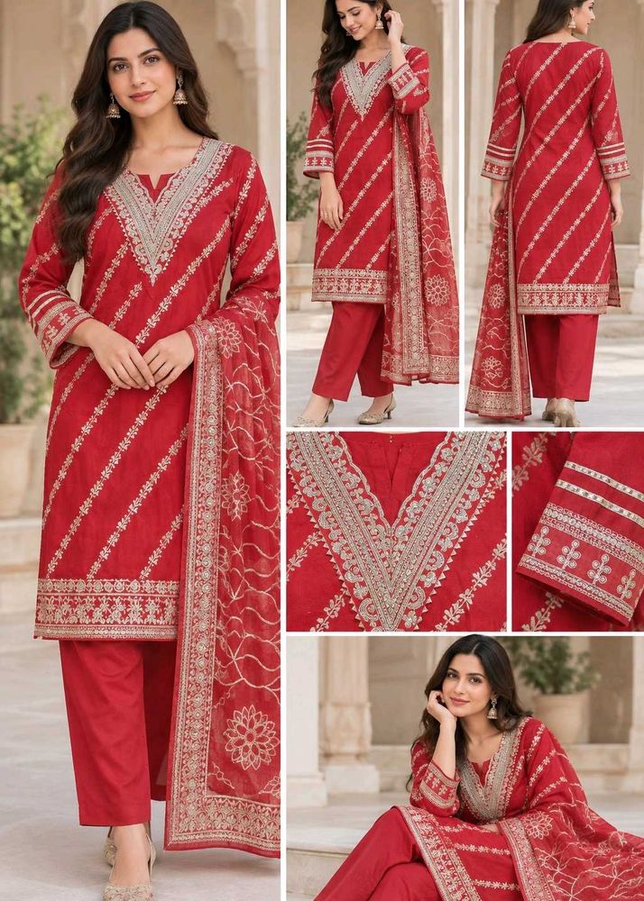 New Unused Premium Banarsi Weaving ZariWork Suit