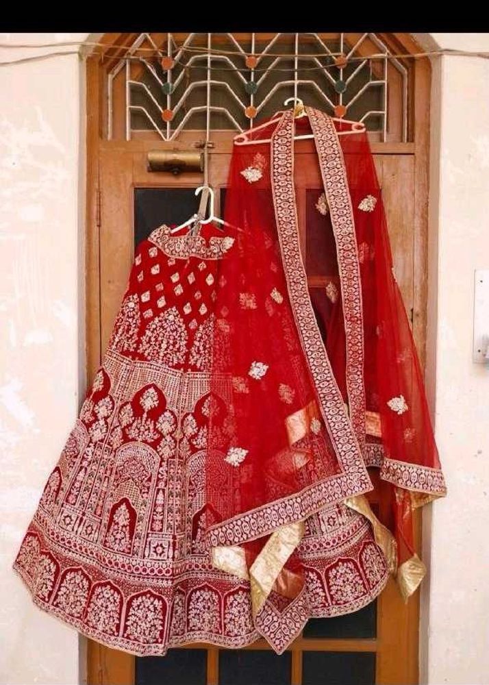 Stunning Red Bridal Lehenga Set