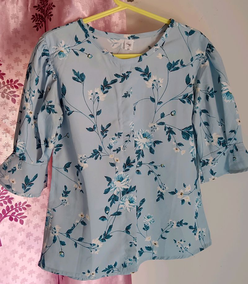 Floral Print Blouse Top