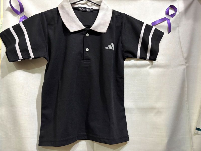 Adidas Men's Black Polo T-Shirt