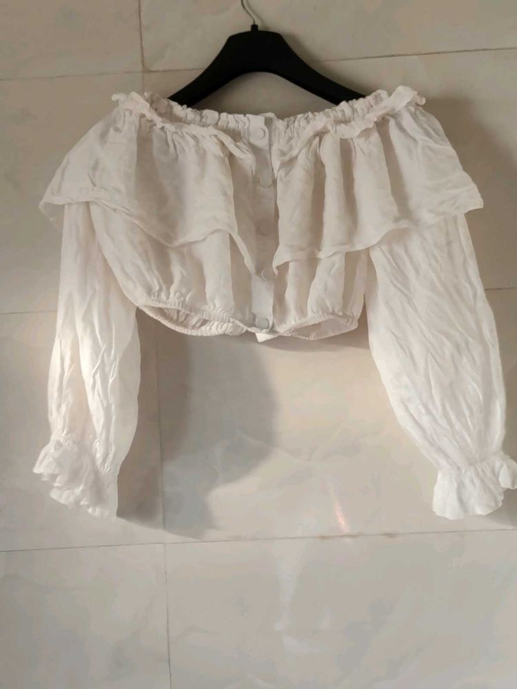 White Long Sleeve Top