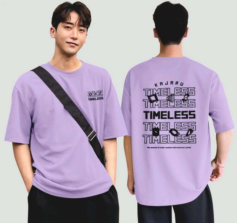Lavender Oversized Graphic T-Shirt