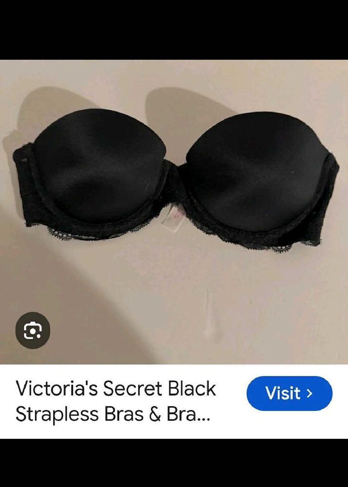 Victoria's Secret Black Strapless Bra
