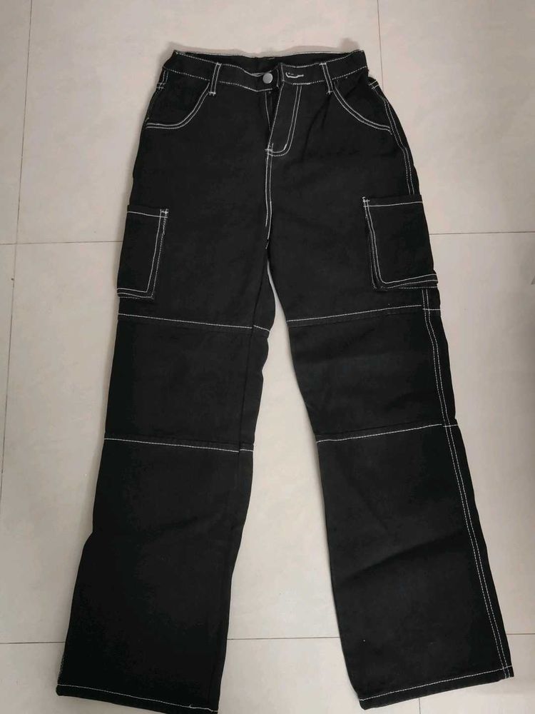 Black Cargo Jeans