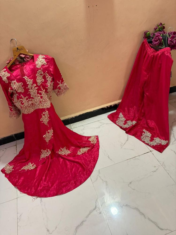 Real pearl work dress