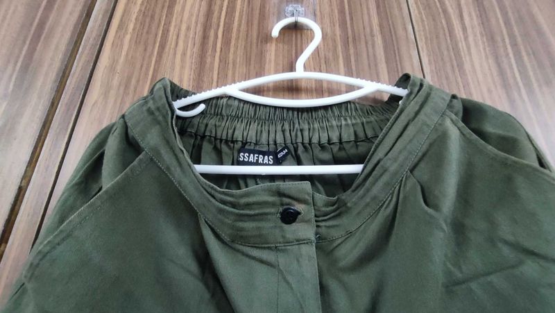 Olive Green Casual trousers