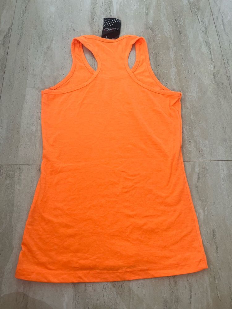 Bright Orange Racerback Tank Top