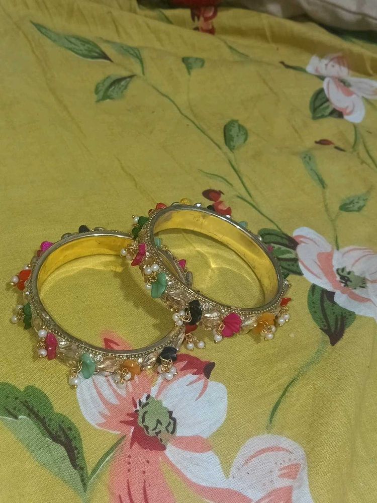 Boho Multicolored Stone Bangles