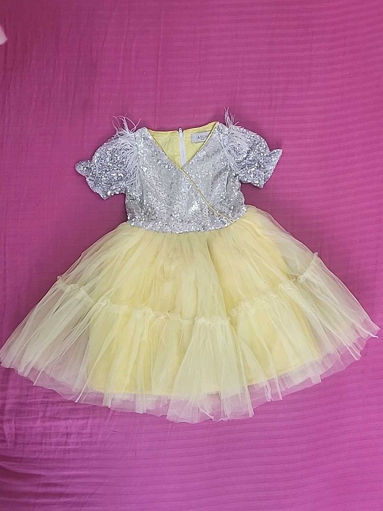 Sparkly Sequins Feather Dress