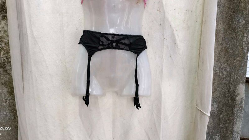 8258. Black garter belt