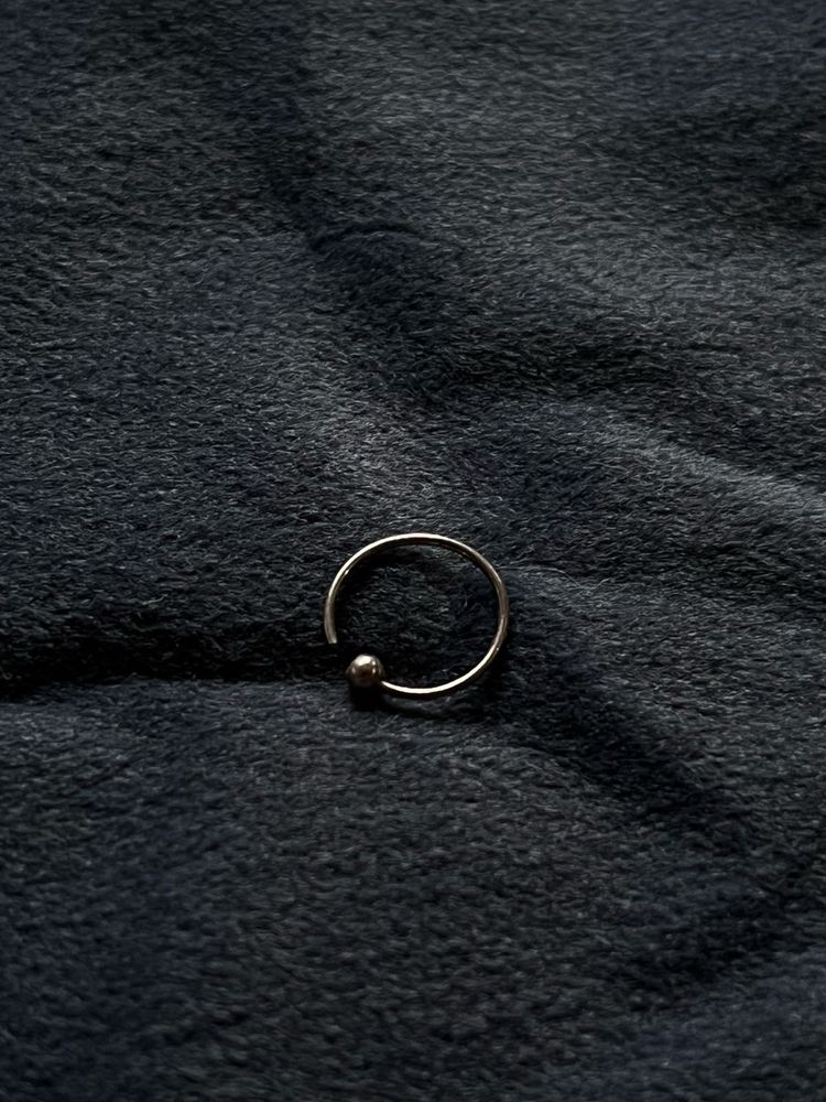 Pierced/ Non Pierced Silver Ball Hoop Nose Ring
