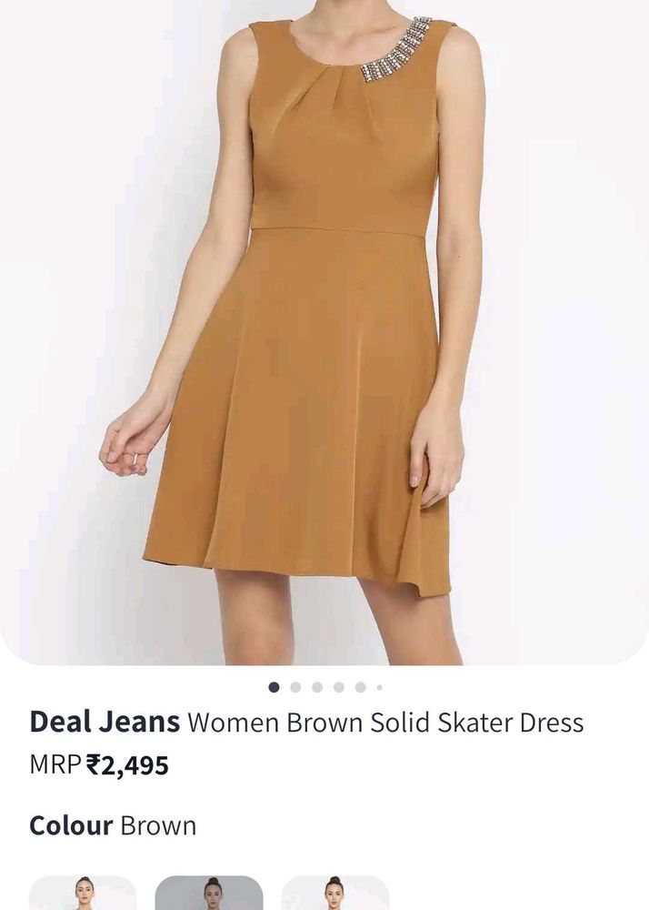 Deal Jeans Brown Skater Dress