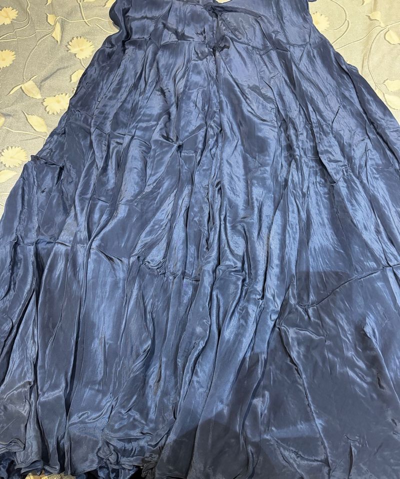 Elegant Blue Silk three piece