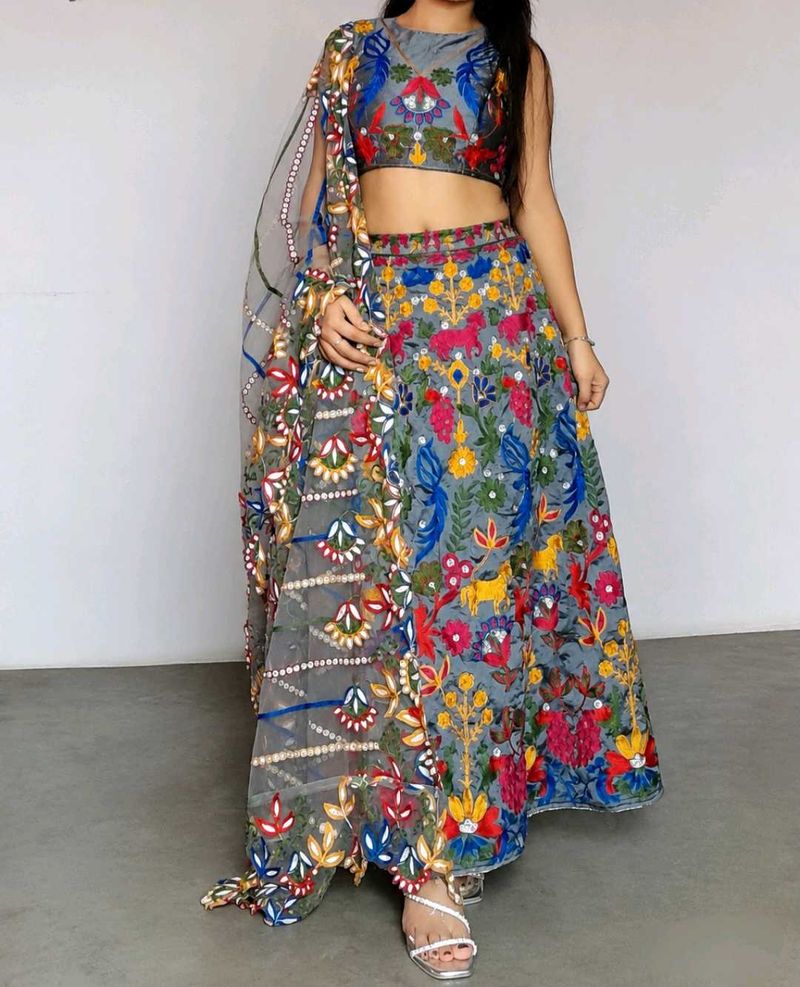 Vibrant Embroidered Lehenga Choli Set