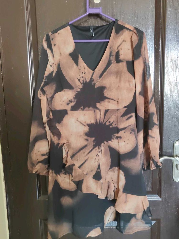 Chic Floral Print Midi Dress