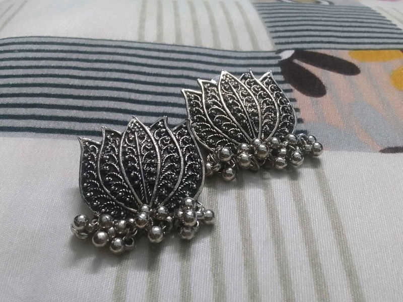 Lotus Design Dangle Earrings