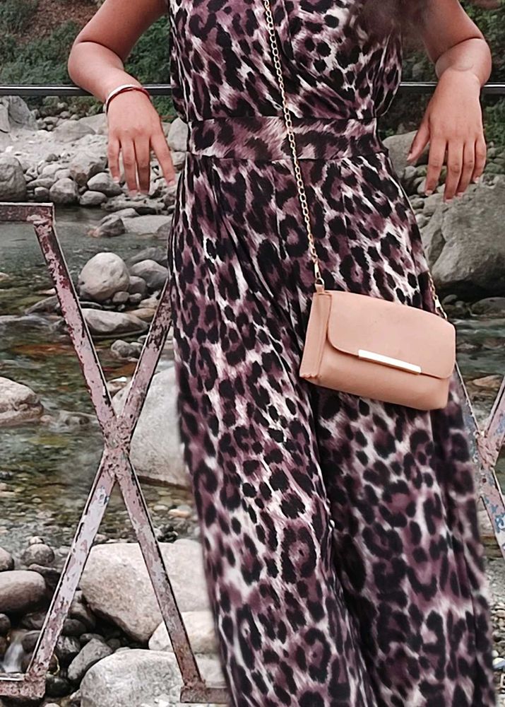 Animal Print Mini dangri dress