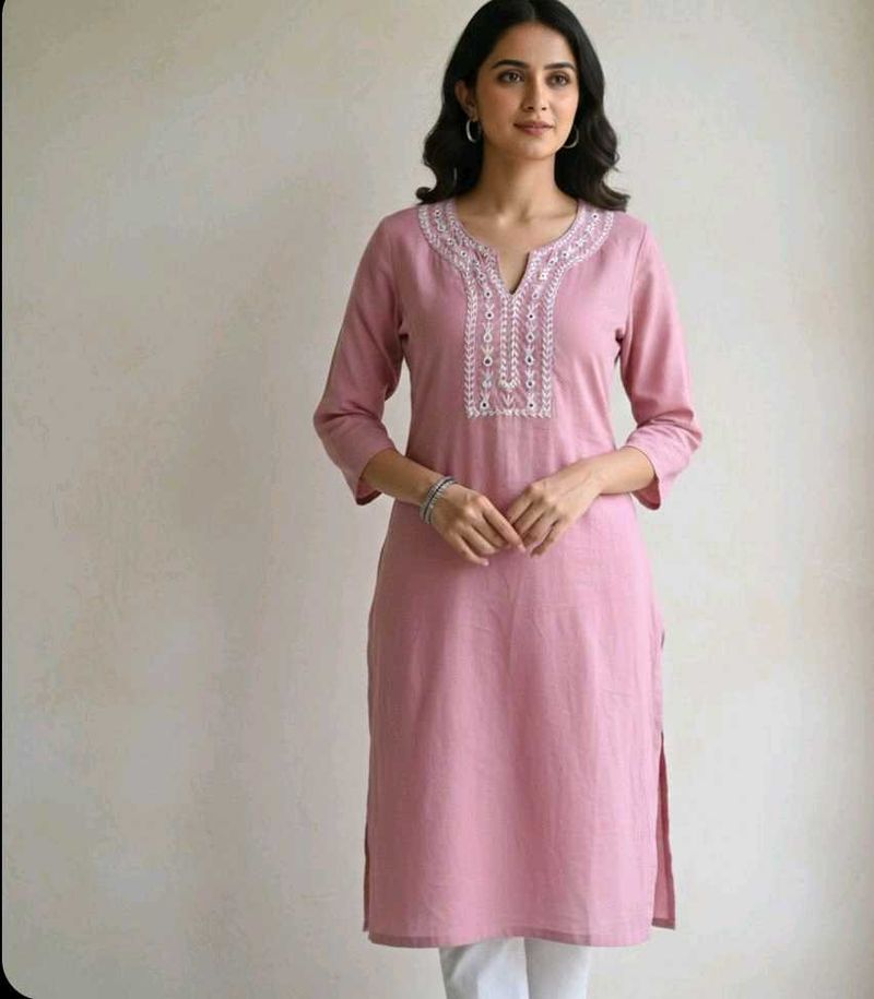 Pink kurta, Size is L but will fit M