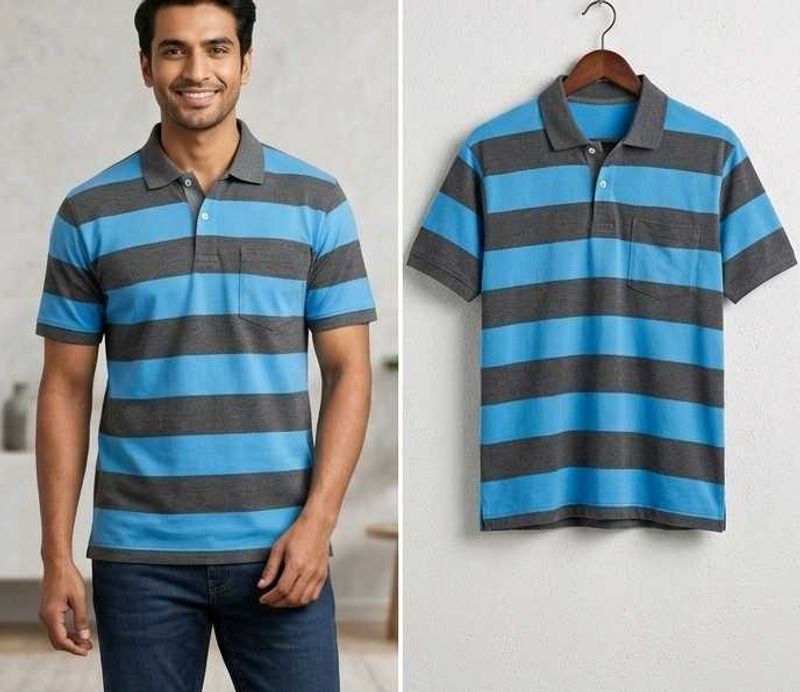 Striped Polo T-Shirt
