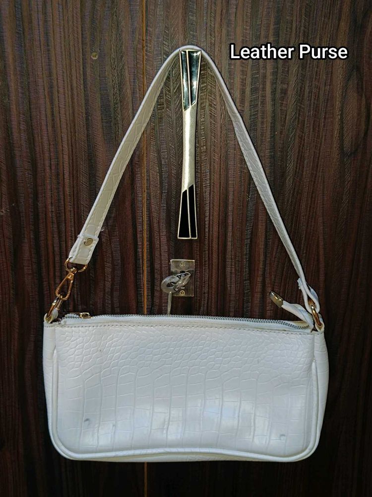 Stylish White Clutch Bag