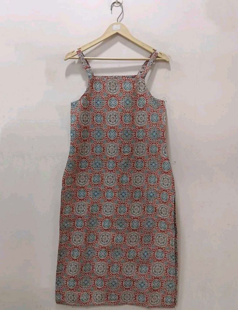 Bohemian Print Sleeveless Kurta