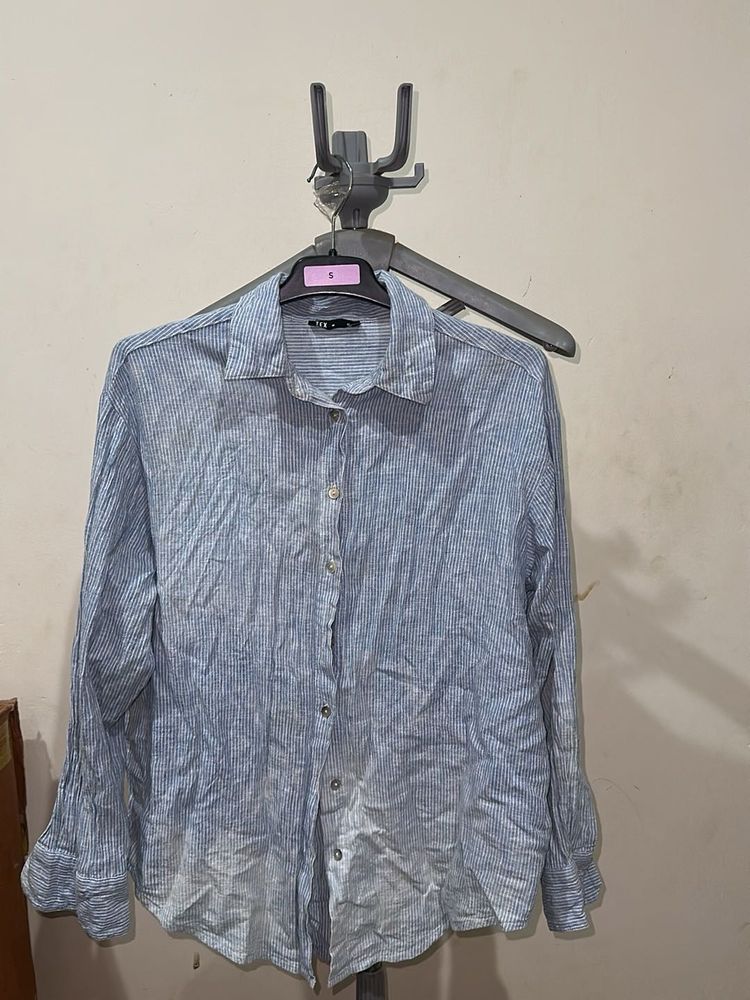 Blue Striped Long Sleeve Shirt