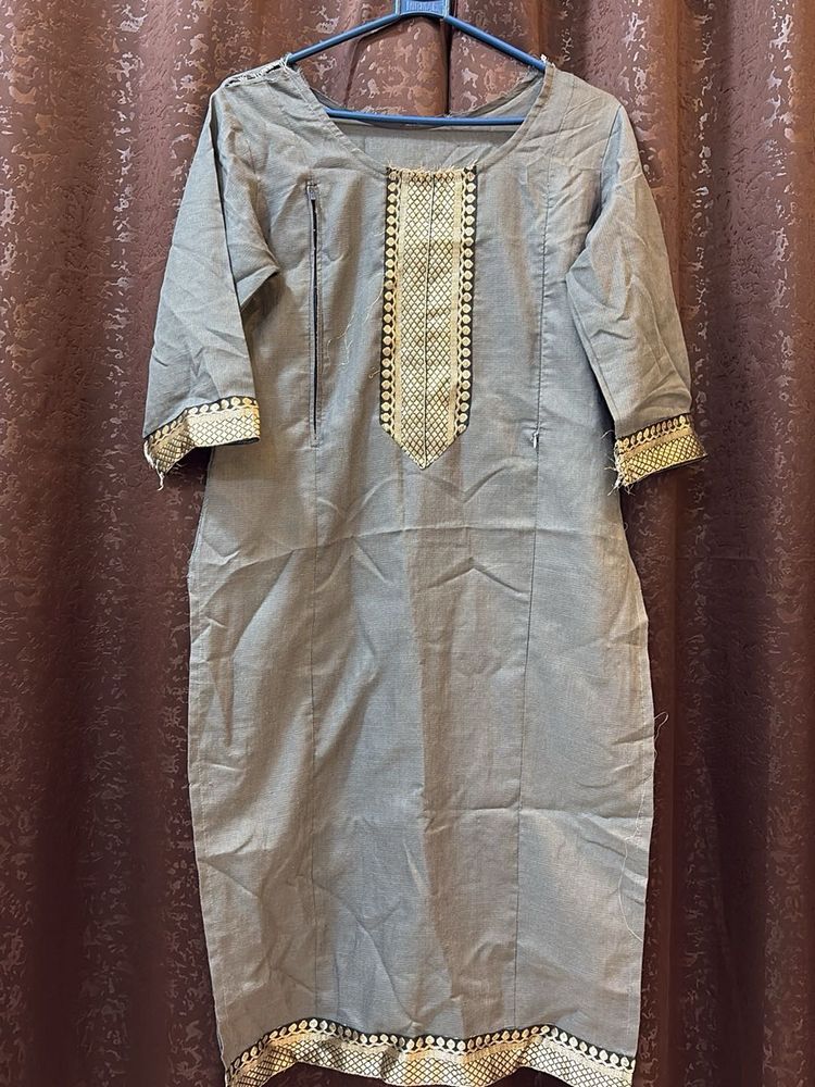 Stylish Grey feedings Kurti