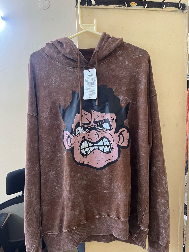 Graphic Print Pullover Hoodie