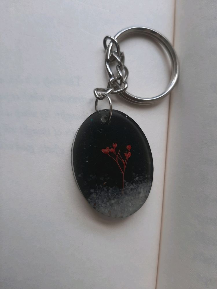 Red Flower Keychain