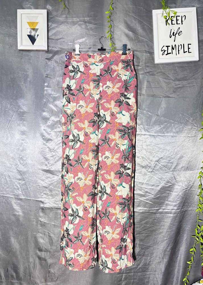 PULL&amp;BEAR Floral Wide Leg Pants