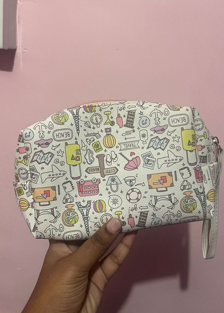 Travel Print Cosmetic Pouch