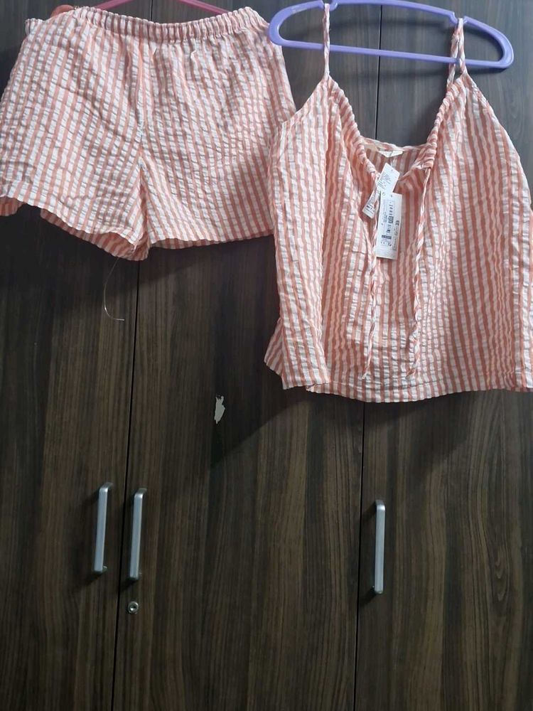 Cute Striped Two-Piece Set