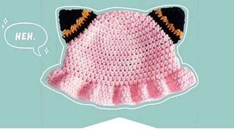 Crochet Anya Forger Bucket Hat