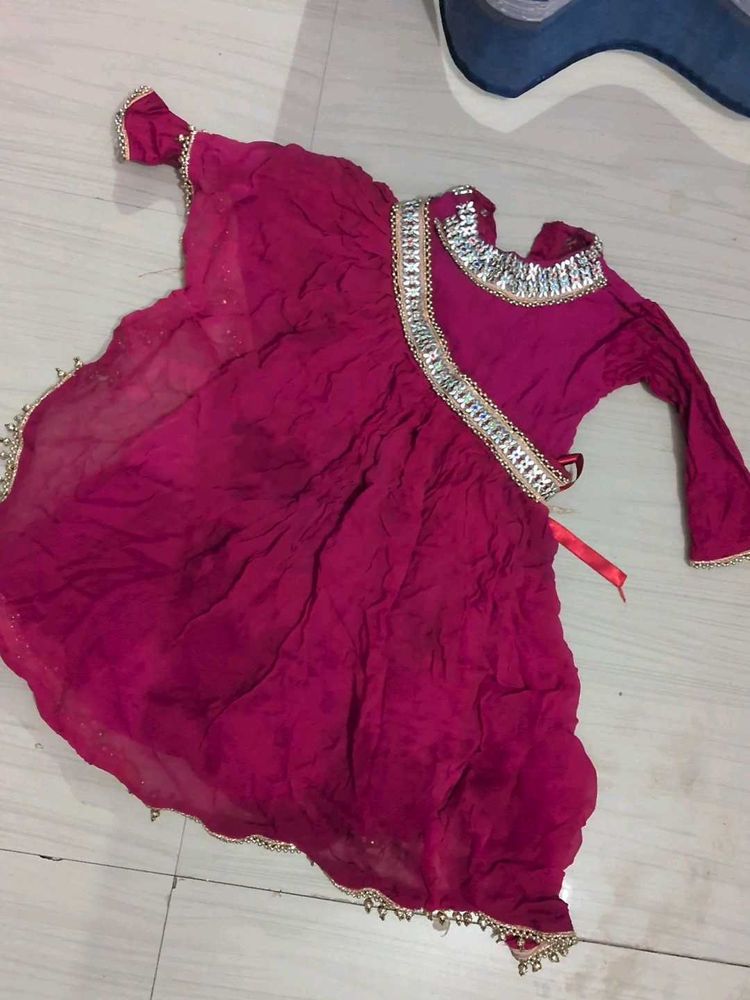 Beautiful Magenta stylish gown