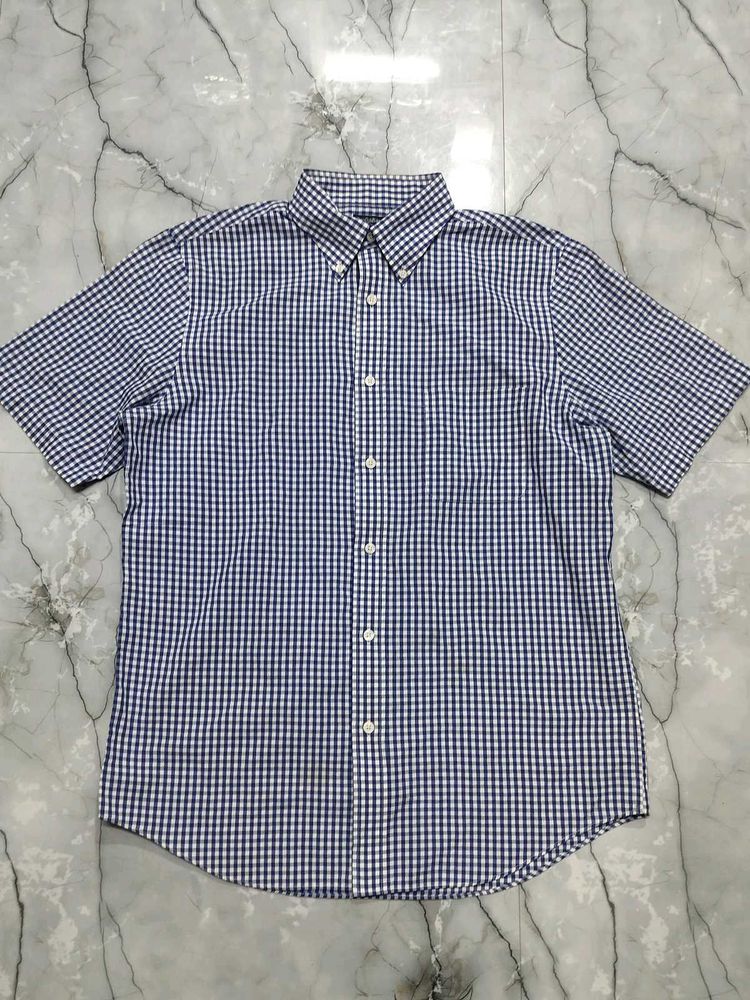 Boxy Checkered Short Sleeve Shirt