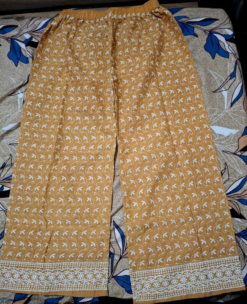 Peach Printed Palazzo Pants