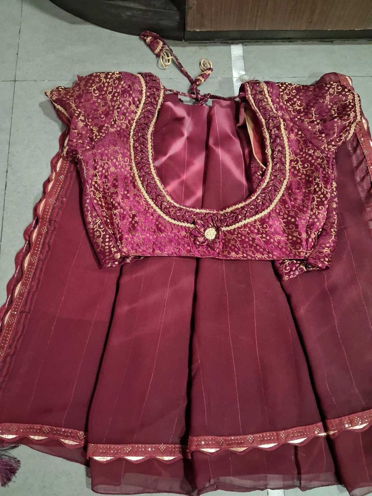 Designer Maroon  saree