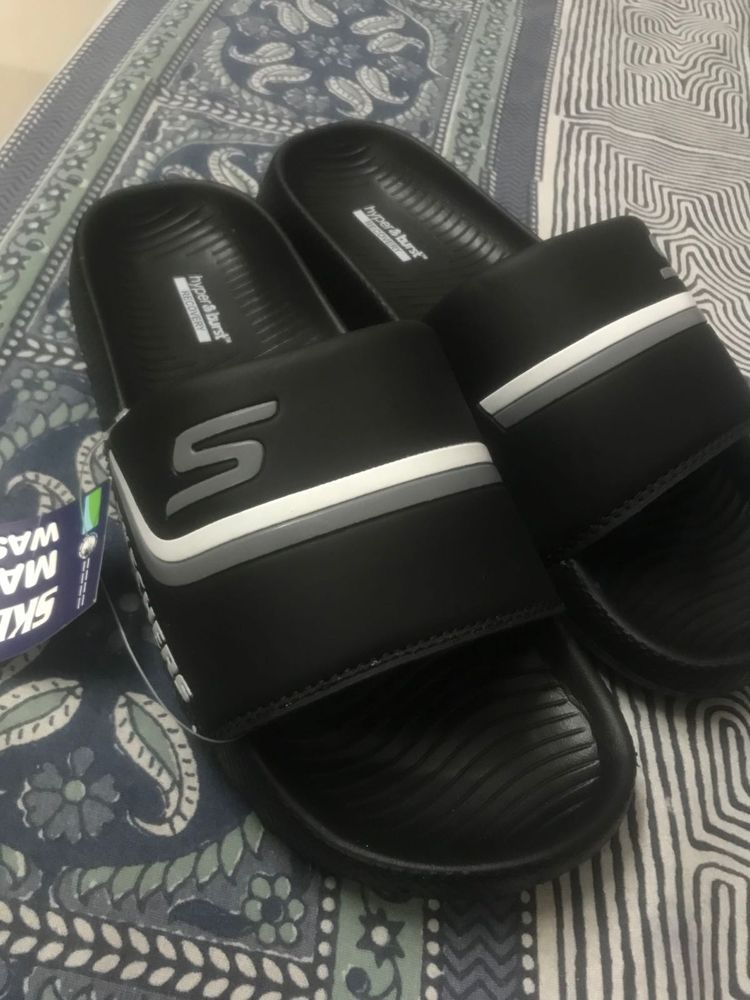 Skechers Black Slide Sandals