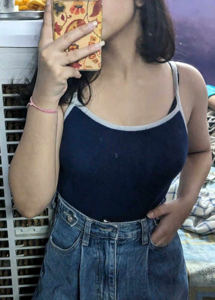Cute Strap Crop Top