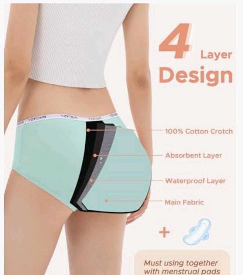 4 Layer Absorbent Period Panties combo