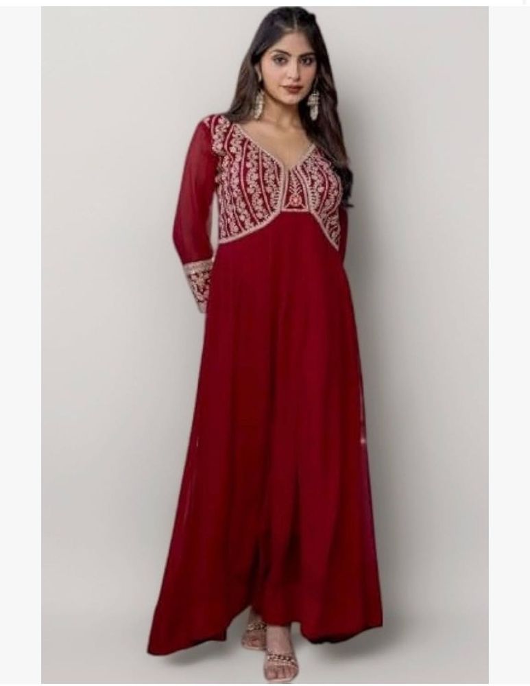Elegant Embroidered Maroon Gown in m or l size
