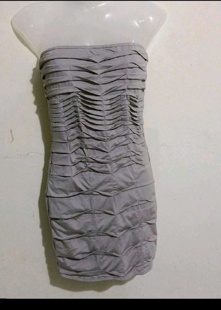 Strapless Ruched Mini Dress